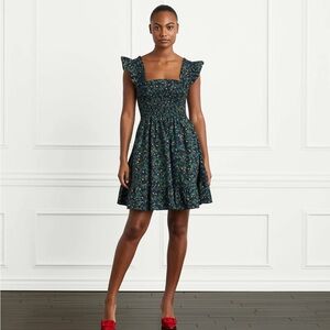 Hill House Elizabeth Nap Dress in Midnight Garden Poplin, Size M